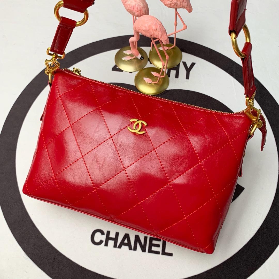 【P1170】Chanel新款包包 香奈儿进口羊皮春夏系列迷你盒子化妆包 白色-广州包包批发_广州白云皮具城